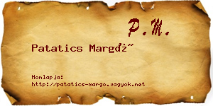 Patatics Margó névjegykártya